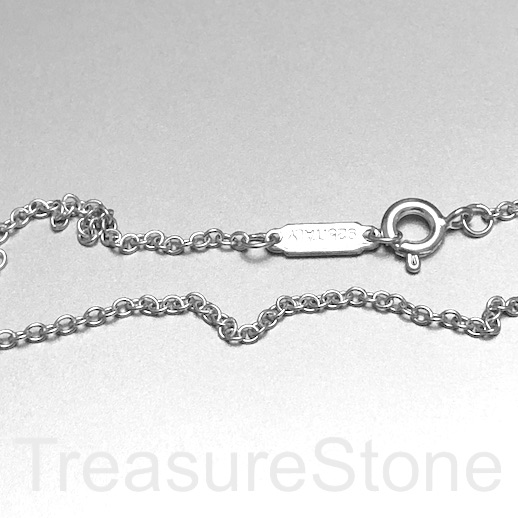 Sterling silver chain, 1.5mm thick, 19". each